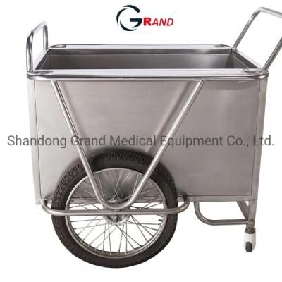 Hospital Equipment Medical Stainless Steel Laundry Cart Trolley
