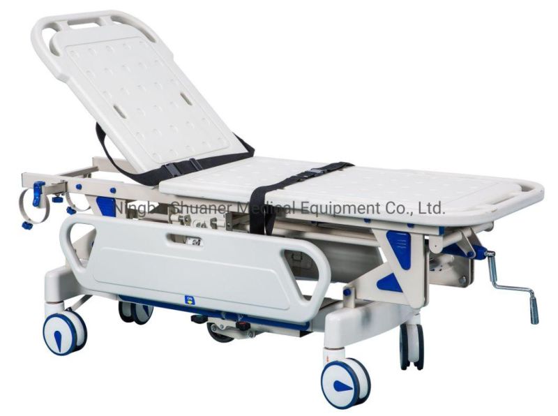 Hospital Equipment Patient Transport Trolley Mobile Emergency Hydraulic Medical Transfer Stretcher