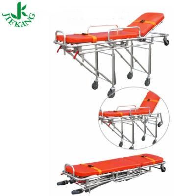 Hospital Medical Collapsible Automatic Loading Ambulance Stretcher with Wheels