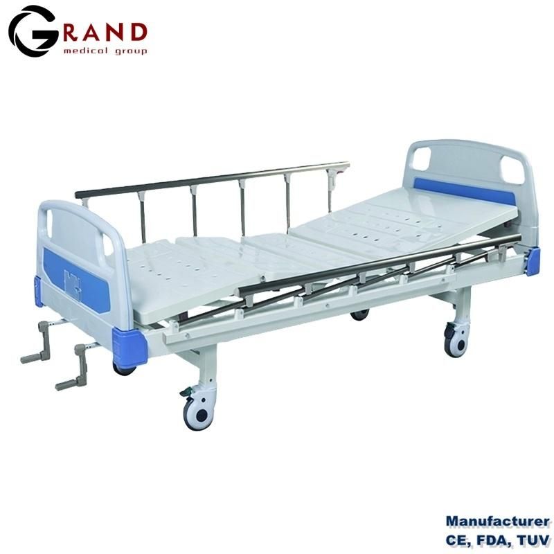 Hospital Patient Bed Surgical Bed Medical Bed 2 Cranks Manual Hospital Bed with Wheel Hospital Equipment Bed Two Function Medical Hospital Bed