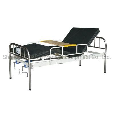 A31 Manual Two Function Hospital Bed 2 Function Manual Hospital Bed/Medical Bed/Patient Bed with Stainless Steel Head &amp; Foot Boards Cheapest