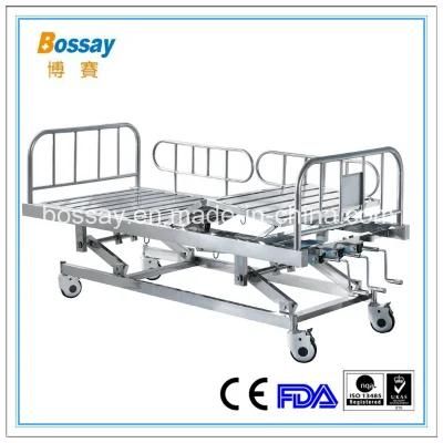 China Hospital Furniture Manual Hospital Bed Adjustable Bed