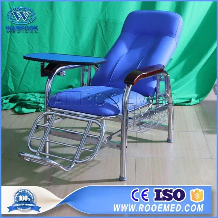 Medical Multi-Function Patient Manual IV Infusion Transfusion Chair with Back Adjustable