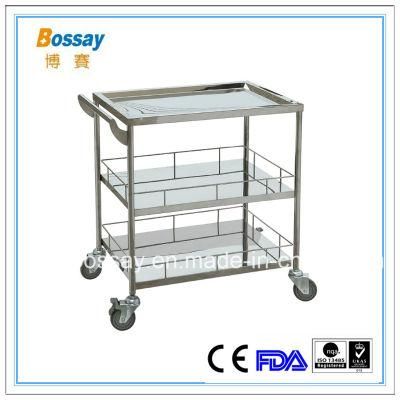304# Stainless Steel Instrument Medical Trolley