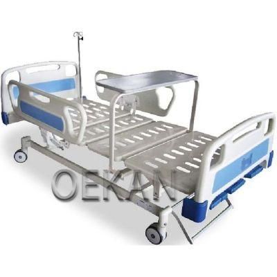 Medical Adjustable Ward Patient Bed Hospital Transfusion Treatment Bed with Wheels
