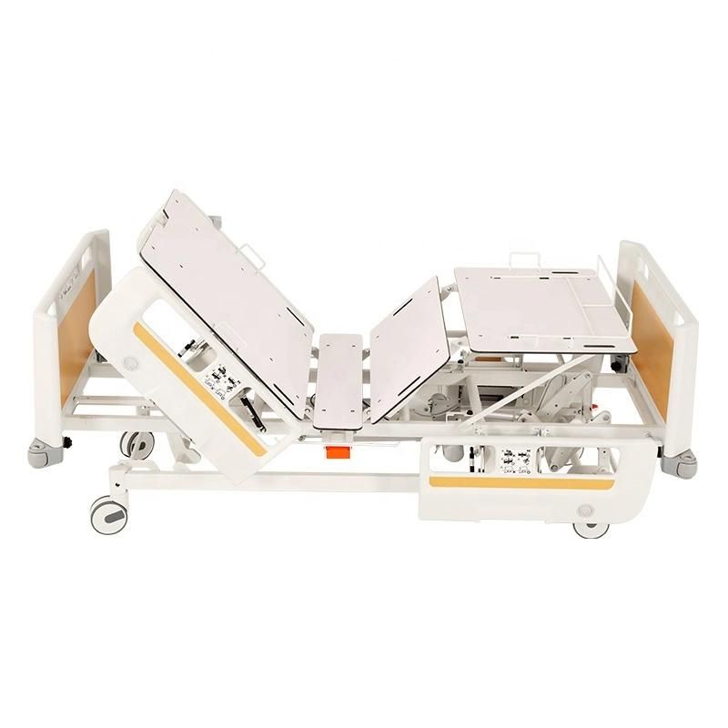 Fully Electric Motor Multi-Function Electric Nursing Bed Elevating with CPR Function Hospital Furniture Equipment