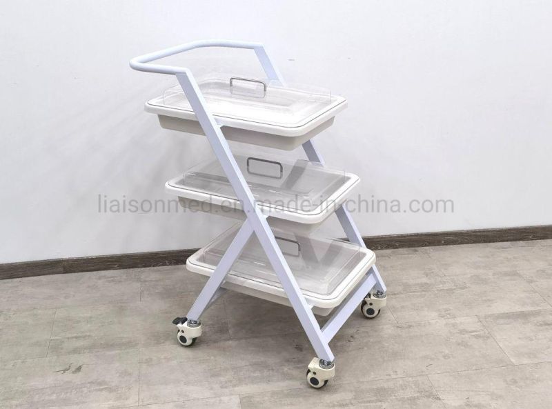 Mn-SUS019A Three Layers Medical Endoscope Trolley Colonoscopy Trolley