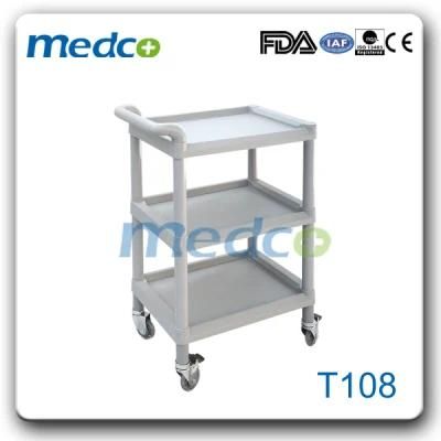 3 Layers ABS Plastic Treatment Trolley Nursing Trolley Cart
