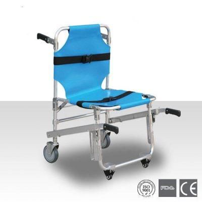 Factory Supply First Aid Device Rescue Aluminum Alloy Foldaway Emergency Stair Chair Stretcher Patient Trolley