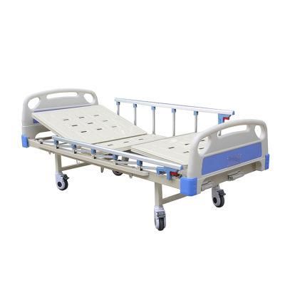2 Cranks Recliner Manual Hospital Nursing Medical Bed for Patients