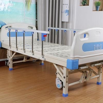 A02-9 3 Crank 3 Function Adjustable Medical Furniture Folding Manual Patient Nursing Hospital Bed with Casters