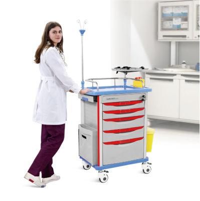 Skr054-Et Customized Hospital Economic ABS Medical Emergency Therapy Drugs Trolley