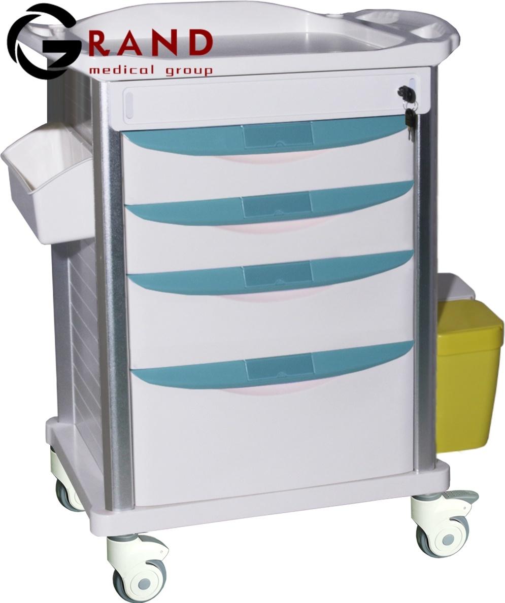 Simple ABS Hospital Emergency Ambulance Medical Drugs Trolley/Cart ABS Hospital Medical Clinic Nursing Treatment Drug Rescue Trolley