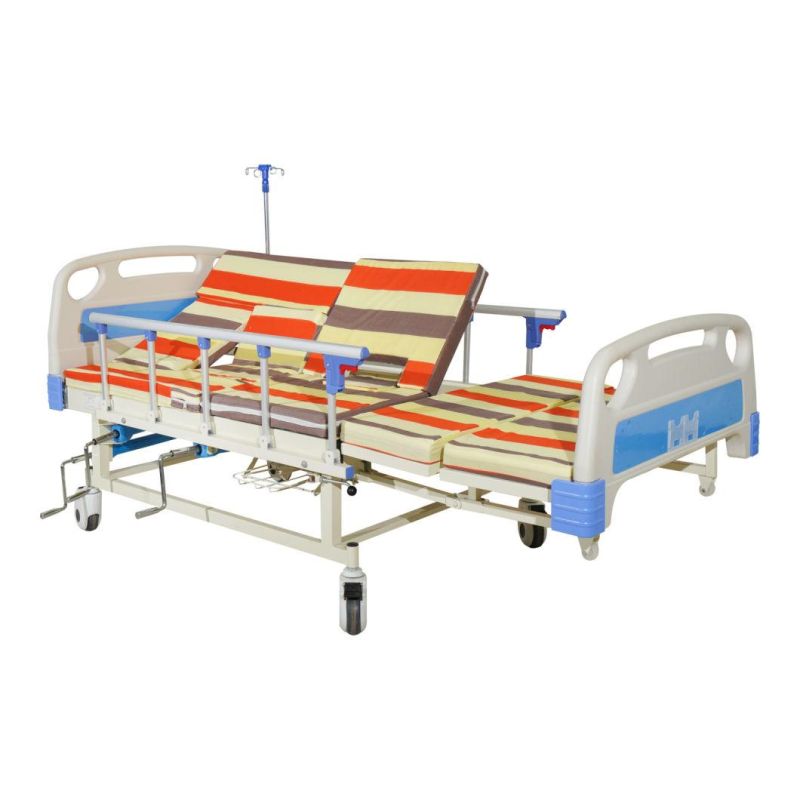 Hospital Furniture Single Crank Manual Medical ICU Home Use Patient Nursing Care Bed