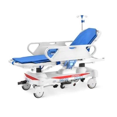 Luxury Hydraulic Transportation Trolley Patient Ambulance Stretcher Transporter Bed