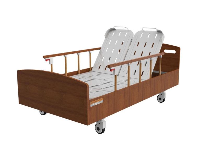 Multi-Functional Homecare Nursing Bed with 4 Wheels for Bedridden Patient and The Elderly Home Use