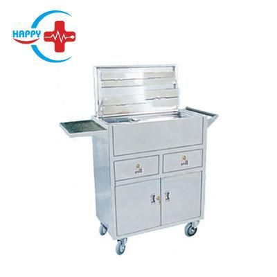 Hc-M035 High Quality Mobile Hospital Patient Emergency Treatment Trolley / Medical Nursing Cart with Drawers