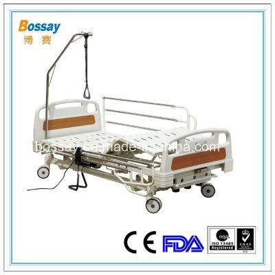 Electric Medical Hospital Bed with 3 Hand Cranks
