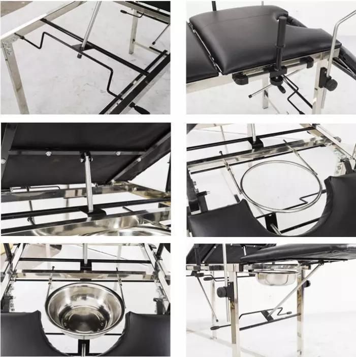 304 Stainless Steel Hospital Bed Furniture Medical Equipment Operation Table FDA Best Quality Medical Device Gynecology Chair