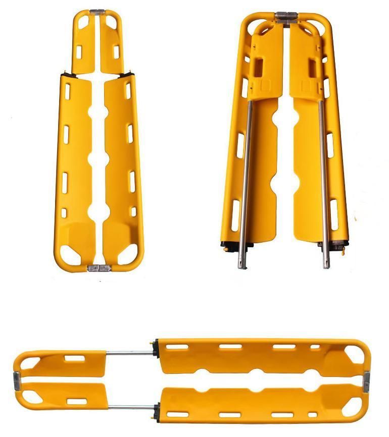 Outdoor Emergency Patient Transfer Separable Type Folding Plastic Carbon Fiber Scoop Stretcher