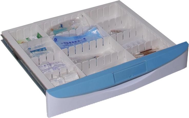 Mn-AC008 Plastic Medical Trolley Hospital Emergency Cart