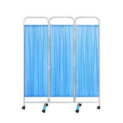 Medical Privacy Screens Portable Hospital Ward Folding Screen Curtain 3 Fold