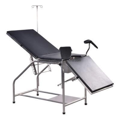 Stainless Steel Gynecological Examination Bed with Foot Support