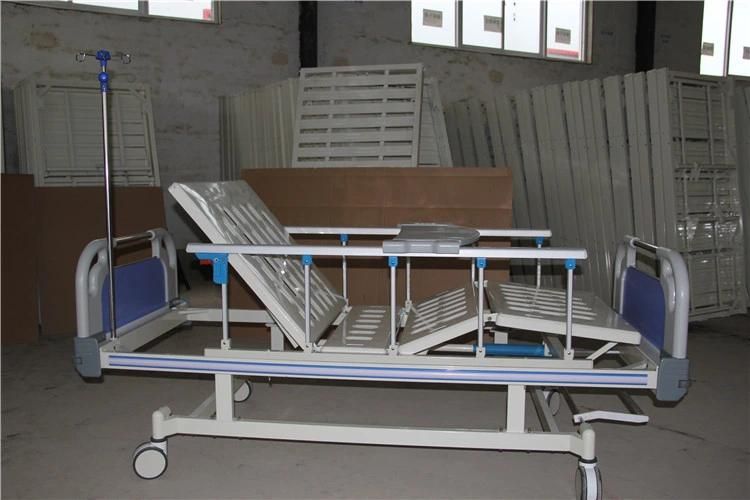 Medical Bed Adjustable Nursing Bed Two Crank Manual Hospital Bed Medical