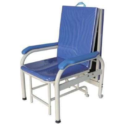 Cheap Hospital Recliner Chair Bed Folding Sleeping Accompany Chair Patient Attendant Bed with PVC Cover