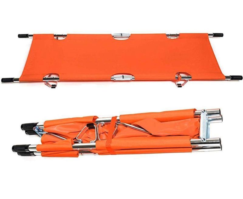 Emergency Hospital Medical Folded Ambulance Stretcher with Handle Bag