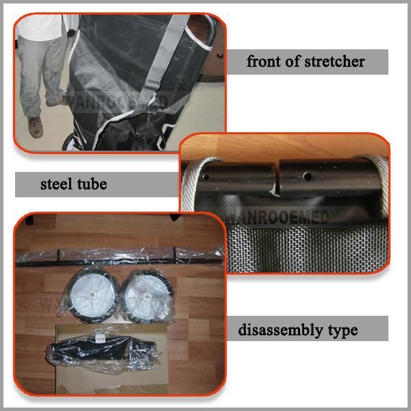 Ea-9 Medical Steel Portable Emergency Veterinary Pet Dog Cat Stretcher with Wheels