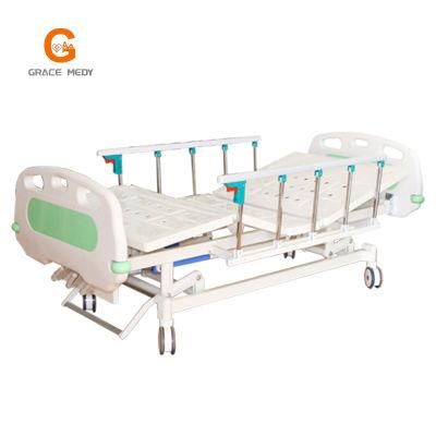 A02-8 Hospital Medical Surgical 3 Function Adjustable Manual ICU Patient Nursing Care Bed