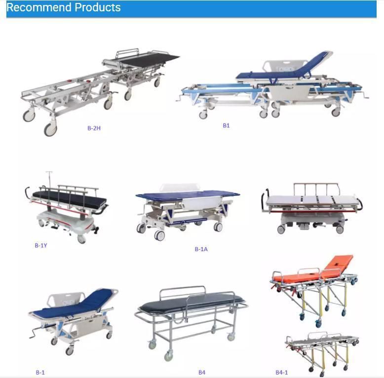 Hospital Manual Adjustment Emergency Stretcher Bed