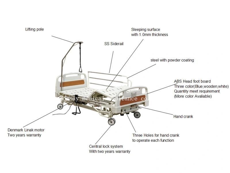 Three Function Electric and Manual Hospital Bed