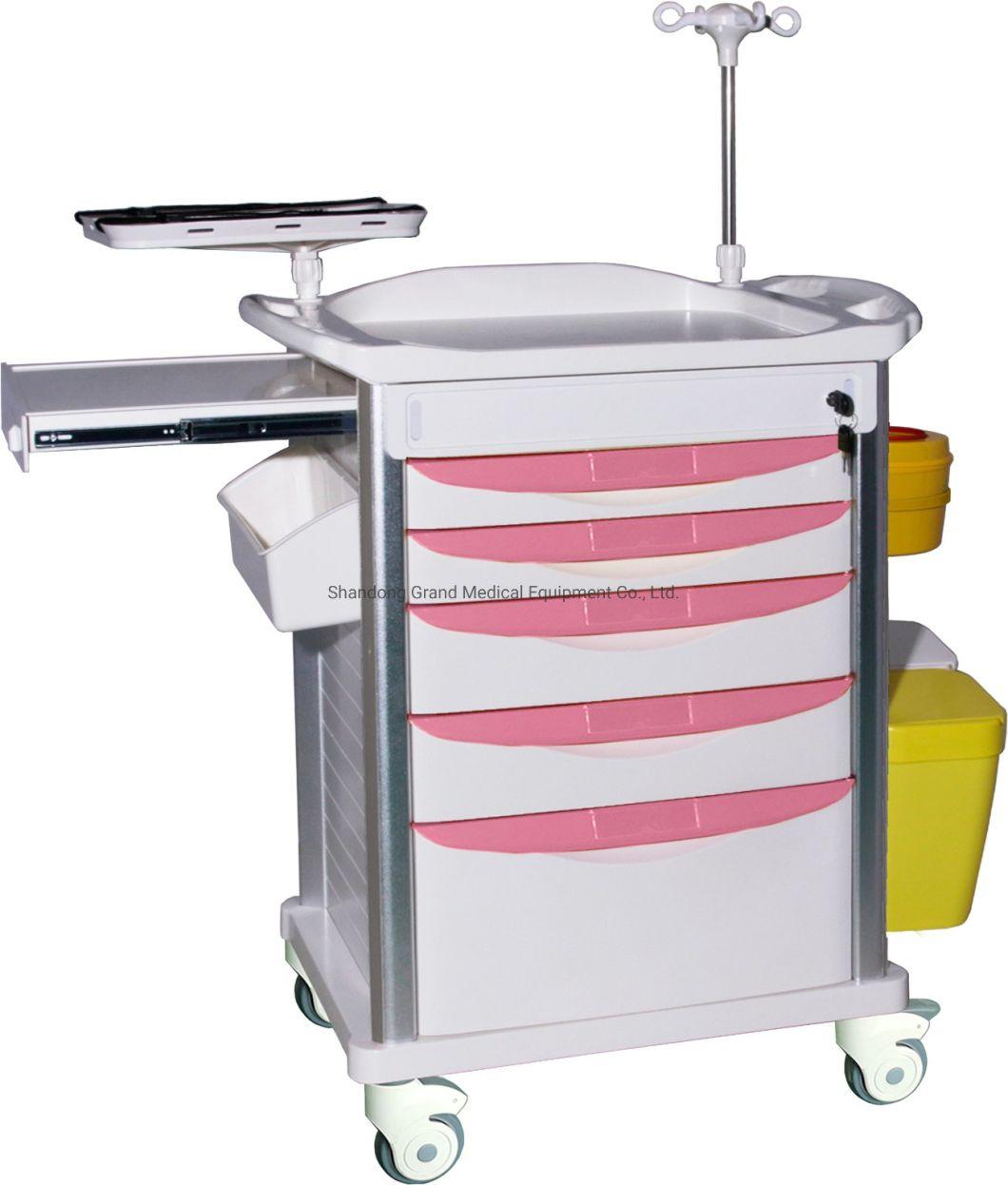 Medical Emergency ABS Hospital Economic Treatment Trolley Hospital ABS Clinical Trolley Emergency Cart Medical Trolley