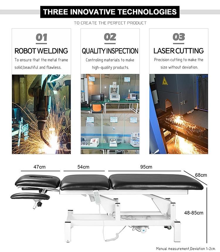 Salon Furniture Electric Massage Table, Facial Bed, Facial Chair with 2 Electric Adjustable Motors