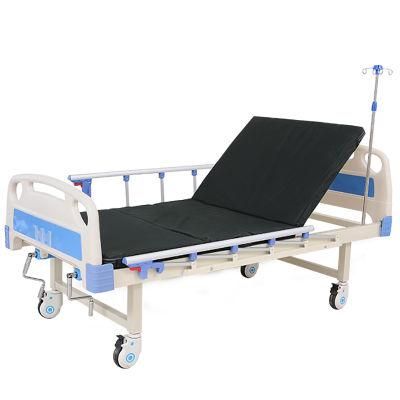 Manufacture Cheap Price Two Cranks Manual Home Care 2 Function Nursing Bed Hospital Bed