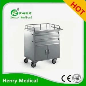Stainless Steel Medical Delivery Cart with Drawer/Stainless Medical Trolley Price