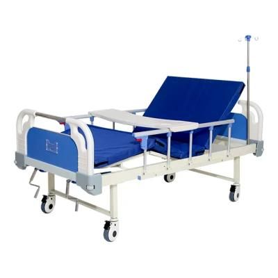 Hospital Furniture Manufacturer Supplies Good Price 2 Cranks Multi Functions Clinic Patient Care Use Manual Medical Hospital Bed