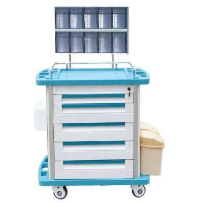 High Reputation ABS Cart Medical Hospital Emergency Trolley