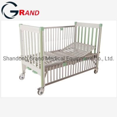 High Quality Medical Instrument Manual Luxury Double Shake Baby Cot Two-Function Hospital Children Bed