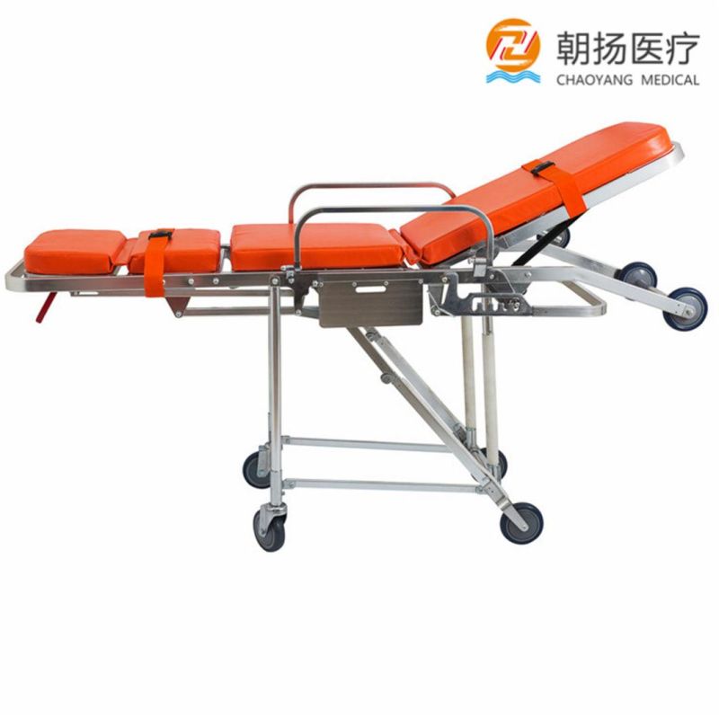 Multifunctional Automatic Hospital Emergency Transfer Patient Trolley Folding Stretcher for Rescue Cy-F606