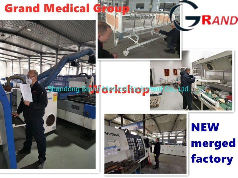 Manufacturer Mobile Multi-Functional Adjusted Electric Five Function Nursing Patient Bed ICU Nursing Bed with Side Rails