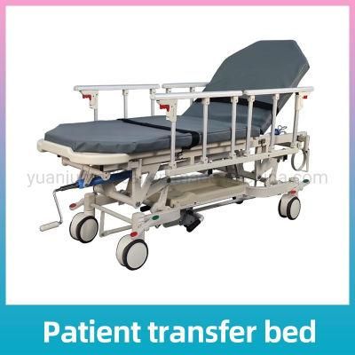 Medical Patient Delivery Transfer Ambulance Hydraulic Patient Trolley Hospital Transfer Bed Pneumatic Lift Hospital Bed