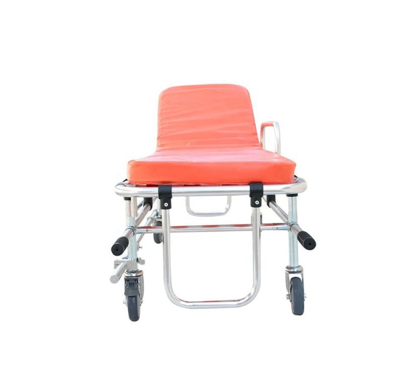 Emergency Folding Patient Transfer Stretcher, Trolley Aluminum Collapsible Ambulance Stretcher (RC-A6)