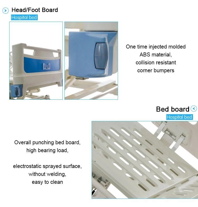 Hospital Equipment Full Electric Adjustable Medical Bed on 4 Sections