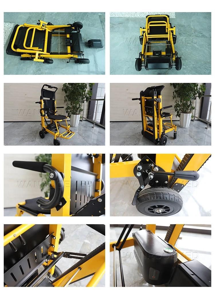 Ea-6fpa Aluminium Alloy Foldable Electric Transfer Lift Stair Climbing Wheel Chair for Disable