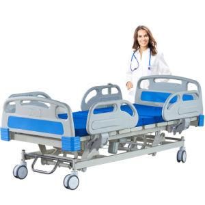 Five Function Electric Hospital Bed with Mattress Cover for Disabled