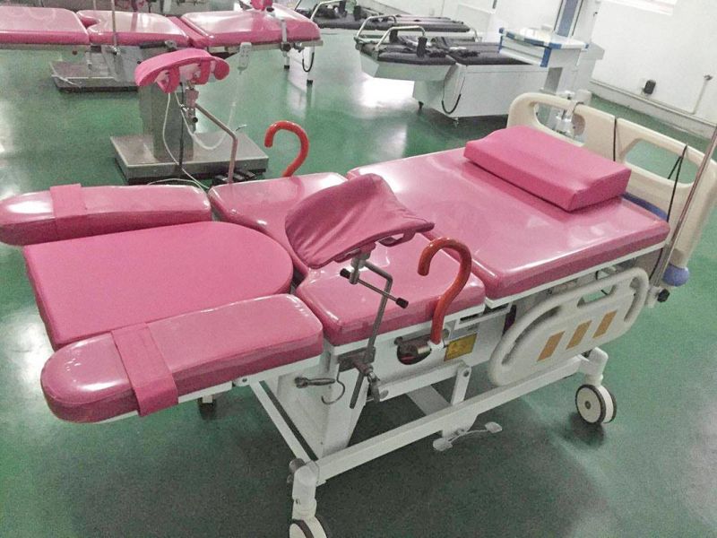 Hdc-B Multifunction Adjustable Stainless Steel Electric Obstetric Bed