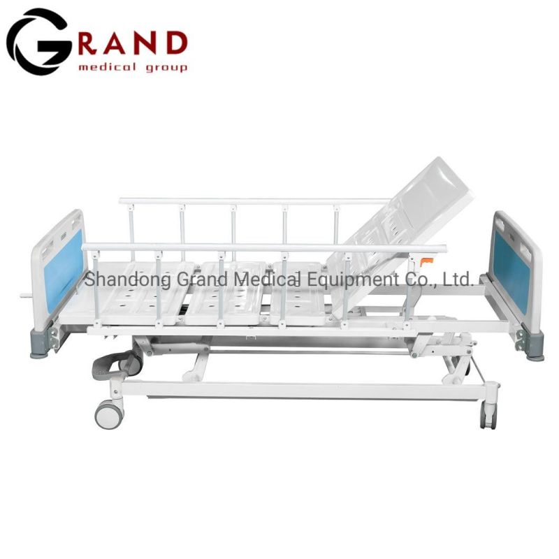 Two Crank Manual Adjusted Hospital Nursing Bed for Hospital Furniture